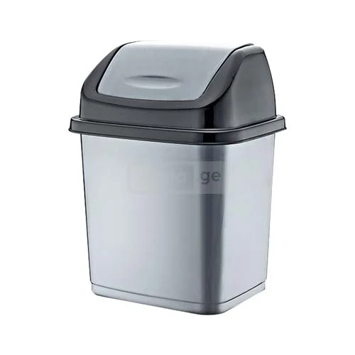 Plastic bin with rolling cap 16L